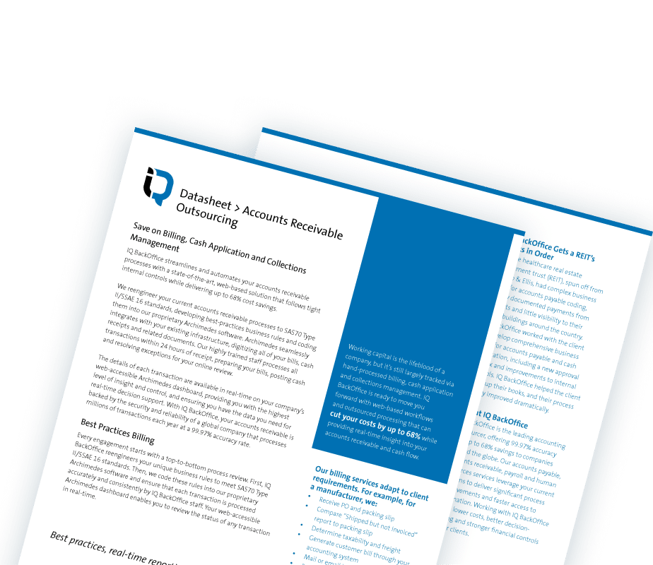 Improve Your Business by Outsourcing Your Accounts Receivable Processes with IQ BackOffice